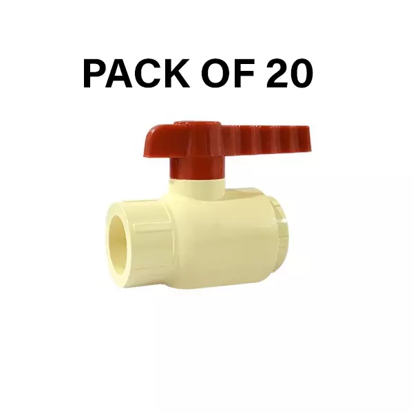 NeoSeal CPVC Ball Valves Gold Star Plus+ Lh Pouch (1 1/2 inch) 40 mm (Pack of 20)