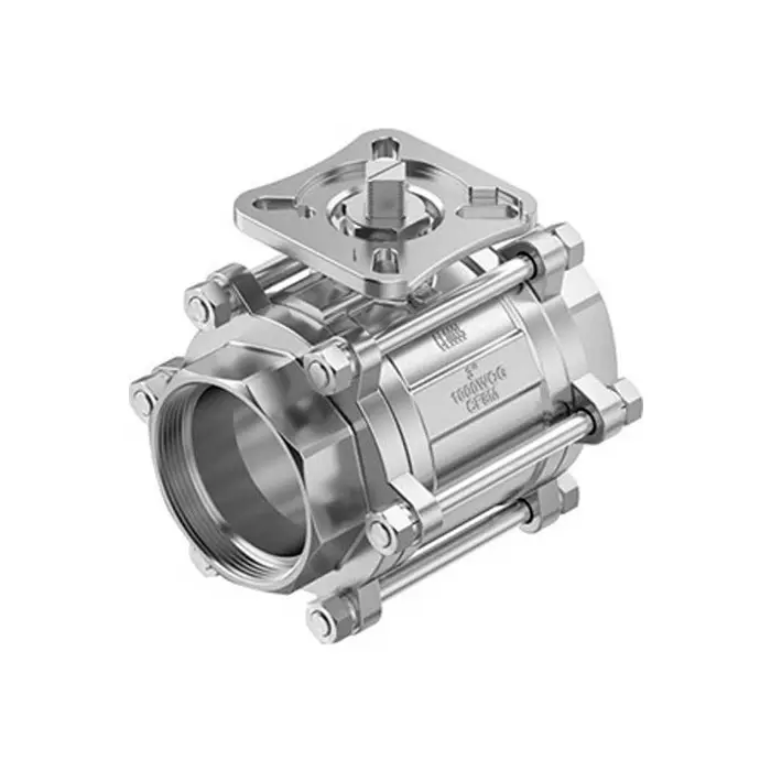 Festo Stainless Steel Ball Valve, Ball Valve, Flanged, 76 mm, 63 bar Operating Pressure, VZBE-3-WA-63-T-2-F0710-V15V15