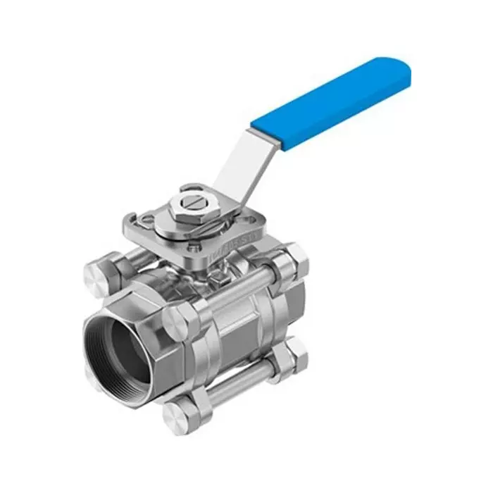 Festo Stainless Steel Ball Valve, Ball Valve, Flanged, 32 mm, 63 bar Operating Pressure, VZBE-11/4-WA-63-T-2-F0405-M-V15V15