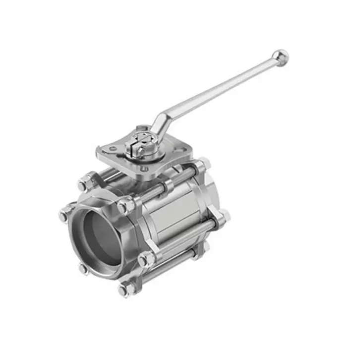 Festo Stainless Steel Ball Valve, Ball Valve, Flanged, 96 mm, 63 bar Operating Pressure, VZBE-4-WA-63-T-2-F1012-M-V15V15