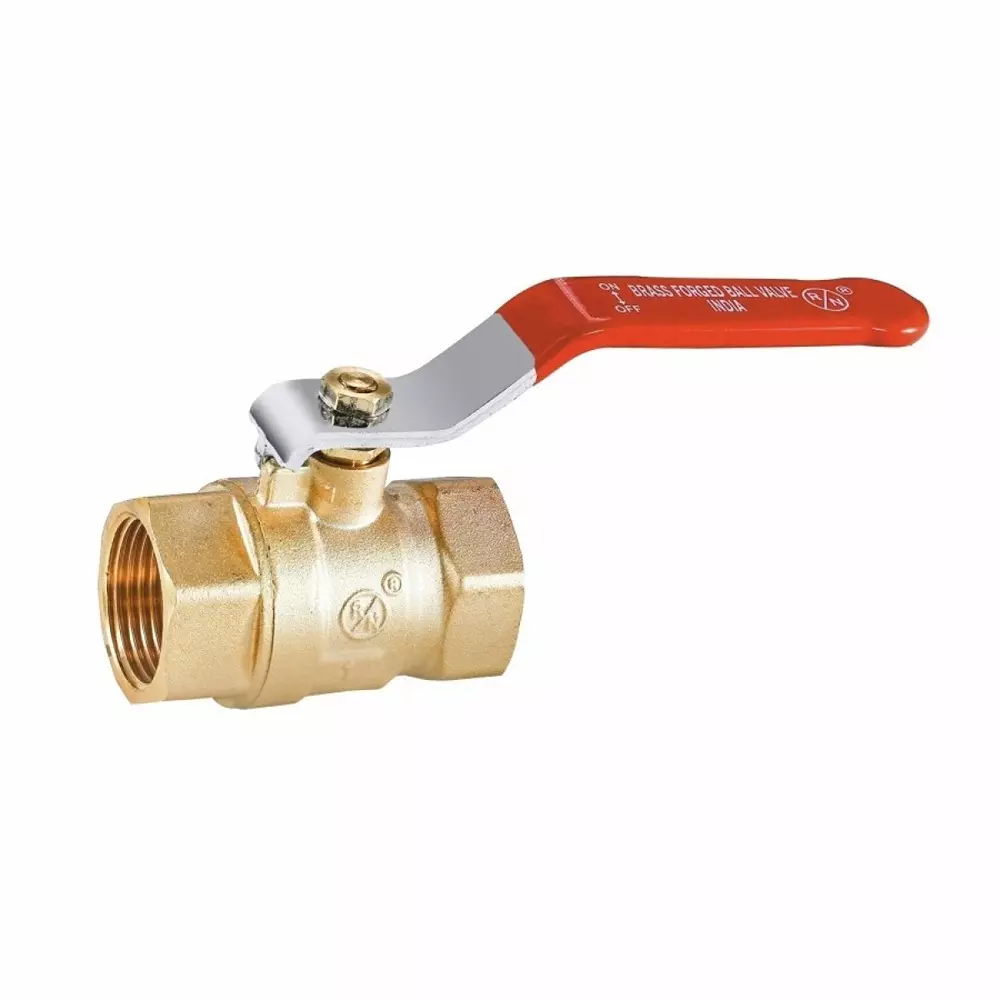 RN Ball Valve Forged Brass 1 1/4 Inch (32 mm) Size for Control Water, Air & Oil Flow, 1710