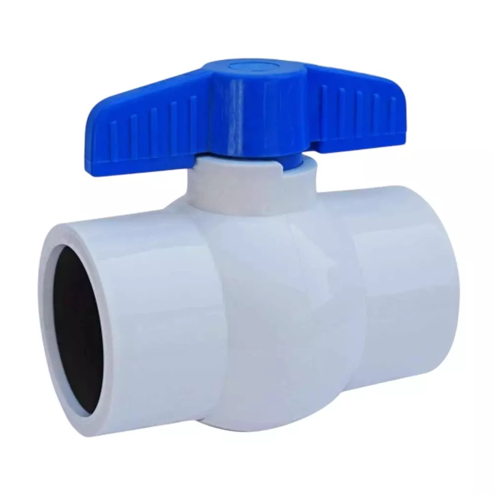 Kamal Agrotech PVC White & Blue Ball Valve 3/4 inch (19.05 mm)