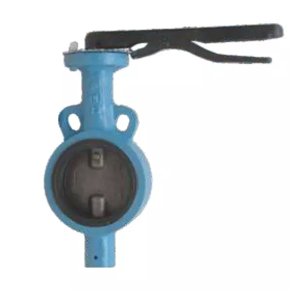Leader Butterfly Valve Wafer Type, Without Lugs Lever Operated 200 mm (8 inch) PN-1.6 Ductile Iron Disc, CI 027