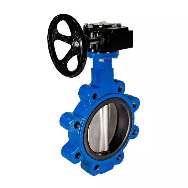 Nalisha Butterfly Valve 5.91 inch (150 mm) Wafer Lug to Suit ANSI B16.5 End, ASTM A 216 Gr. WCB Body, CS (SG Iron) Disc, Gear Operated