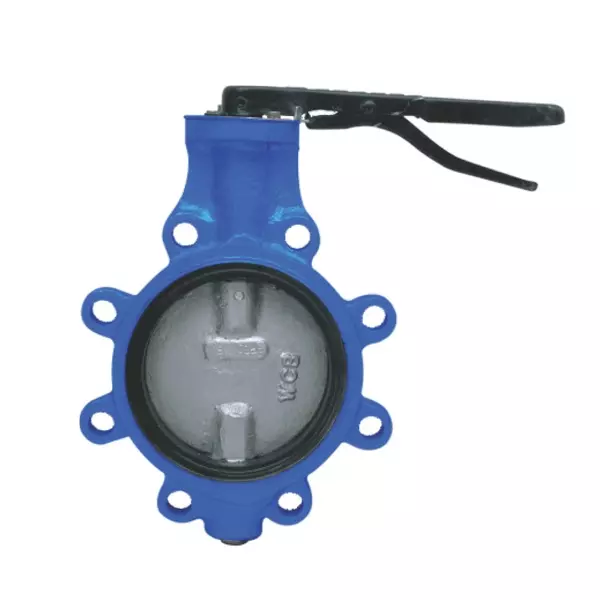 Leader Butterfly Valve Wafer Type, Without Lugs Lever Operated 200 mm (8 inch) PN-1.6 Stainless Steel (CF8) Disc, CI 030