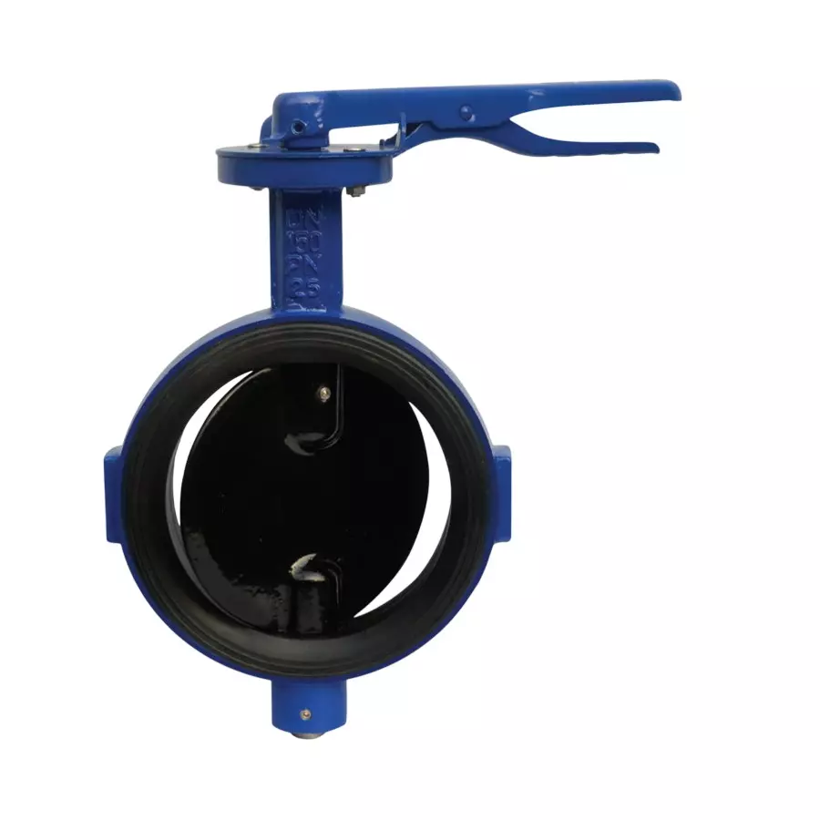 Leader Butterfly Valve Wafer Type Without Lugs Lever Operated (10 inch) 250 mm Ductile Iron Body PN-25 Size Code S, DI 096B