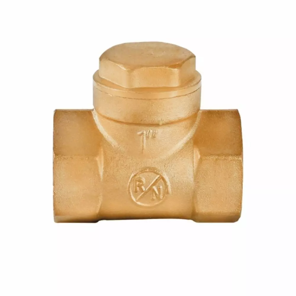 RN Horizontal Check Valve Forged Brass 3/4 Inch (20 mm) Size for Control Water, Air & Oil Flow, 0900