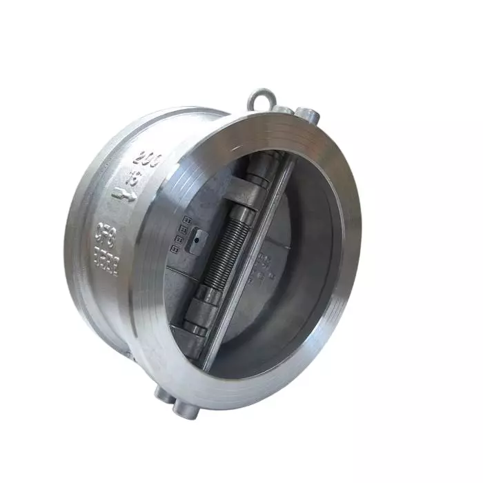 Leader Dual Plate Check Valve IBR Solid Lug Type Spring Loaded (2-1/2 inch) 65 mm Copper-Clad Steel Body Class-150 Size Code K, CCS 069E