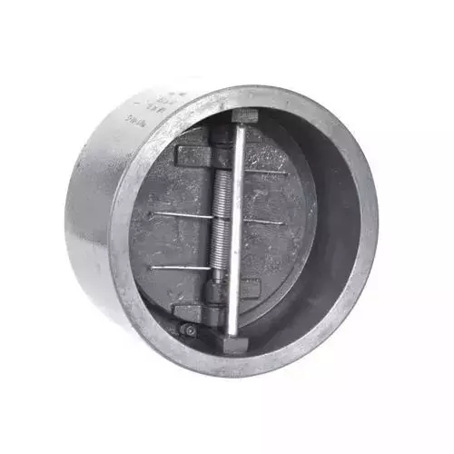Leader Dual Plate Check Valve Wafer Type Spring Loaded IBR 65 mm (2-1/2 inch) Cast Corrosion-Resistant Steel Body Class-600 Size Code K, CCS 072A
