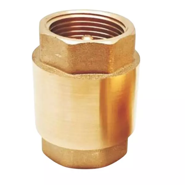 PLATO Vertical Check Valve Golden Forged Brass Wall Mount 65 mm, VV 007