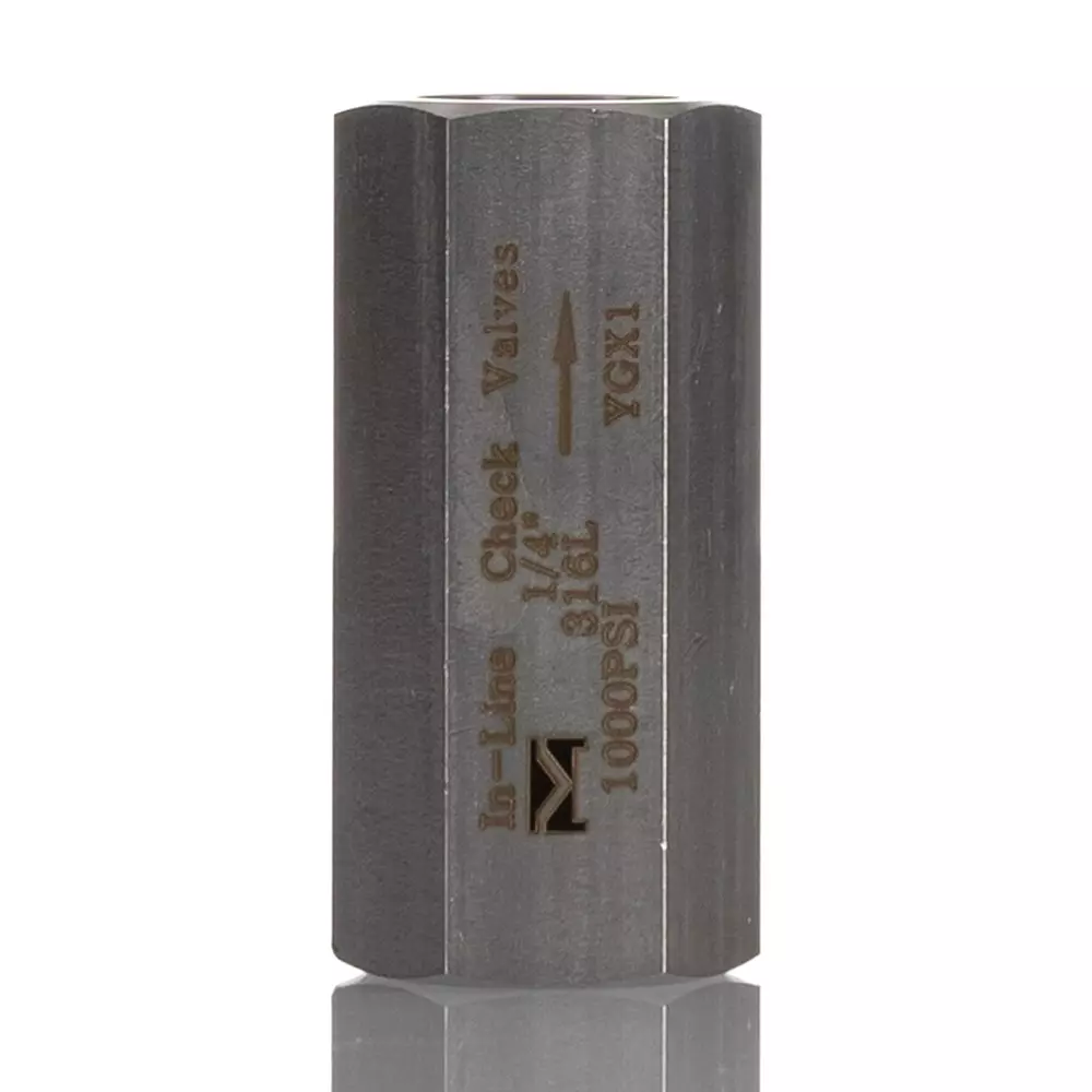 RS PRO Check Valve 63 bar Max Pressure Stainless Steel Threaded Female 1/4 Inch BSP, 2570038