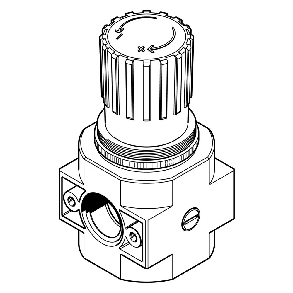 FESTO Basic Valve Rotary Knob With Detent Actuator Lock Directly Actuated Diaphragm Regulator Design, 546430
