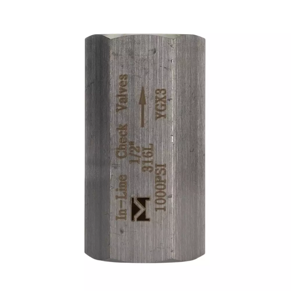 RS PRO Check Valve 63 bar Max Pressure Stainless Steel Threaded Female 1/2 Inch, 2570035