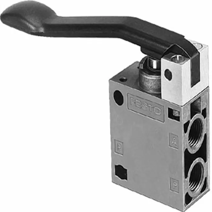Festo Lever 3/2 Way Valve, Monostable Pneumatic Manual Control Valve THO Series, G 1/4, G 1/4, THO-3-1/4-B