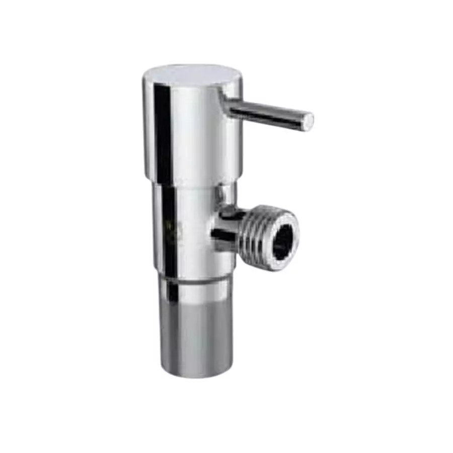 RN Angle Valve Wall Mounted Chrome Finish with Brass Handle 15 mm, RNBAV00008