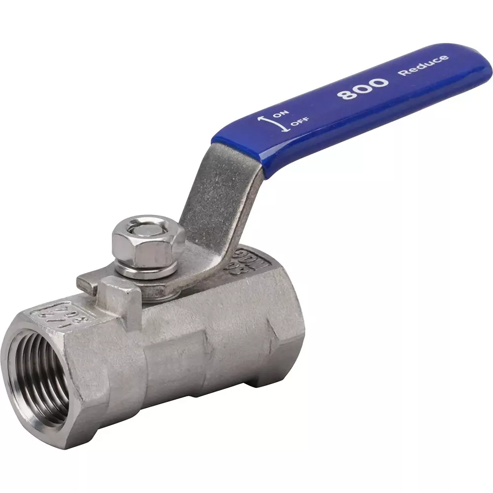 MonotaRO Ball Valve, Reduced Bore, Stainless Steel (SUS304), 800 Type, 48287315