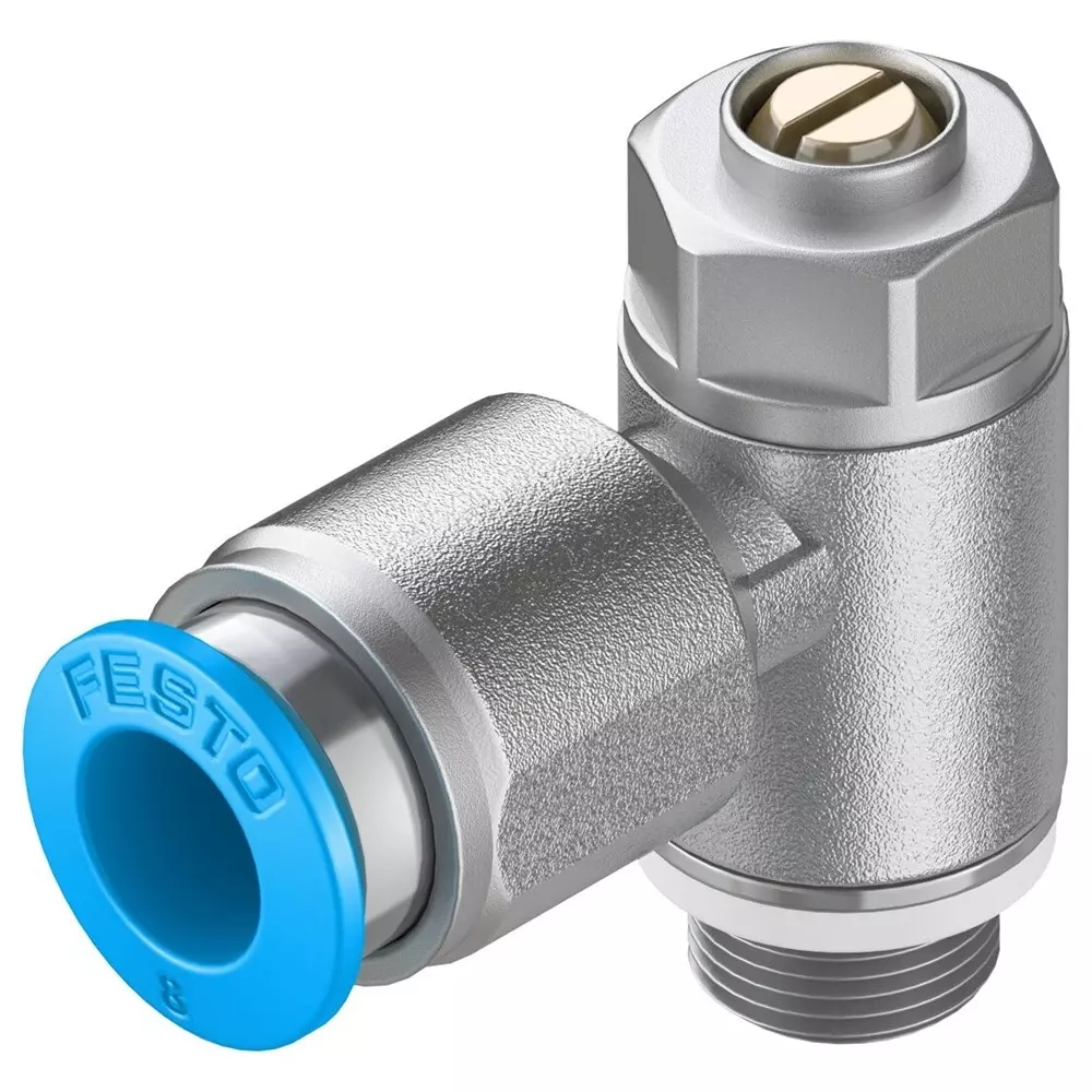 FESTO One-Way Flow Control Valve 0.02 Mpa - 1 Mpa Operating Pressure -10 °C - 60 °C Media Temperature, 193145