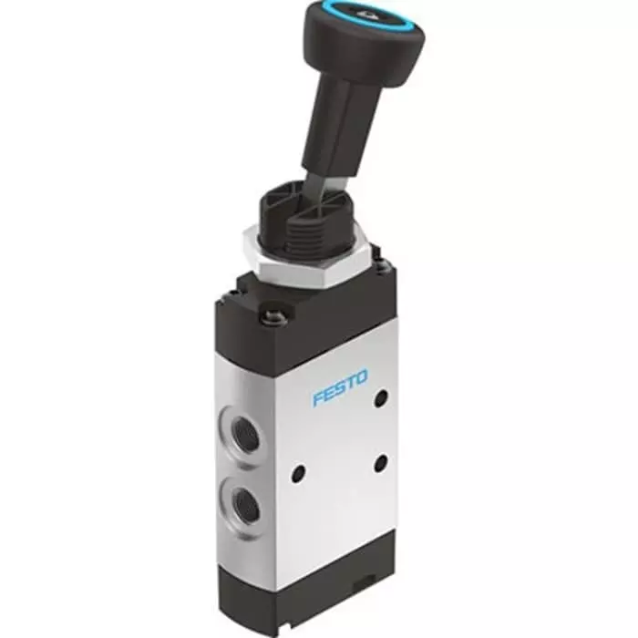 Festo Manual Pneumatic Relay Pneumatic Manual Control Valve VHEF Series, G 1/4, 4-Janin, VHEF-V-M52-M-G14