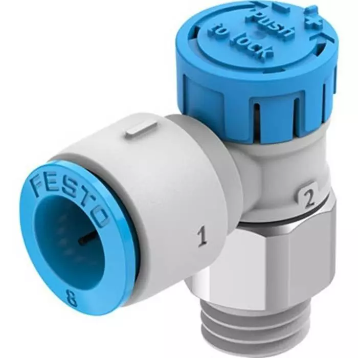 Festo Manual Pneumatic Relay Pneumatic Manual Control Valve VFOE Series, R 1/8, 1/8 inch, VFOE-LE-T-R18-Q8-F1A