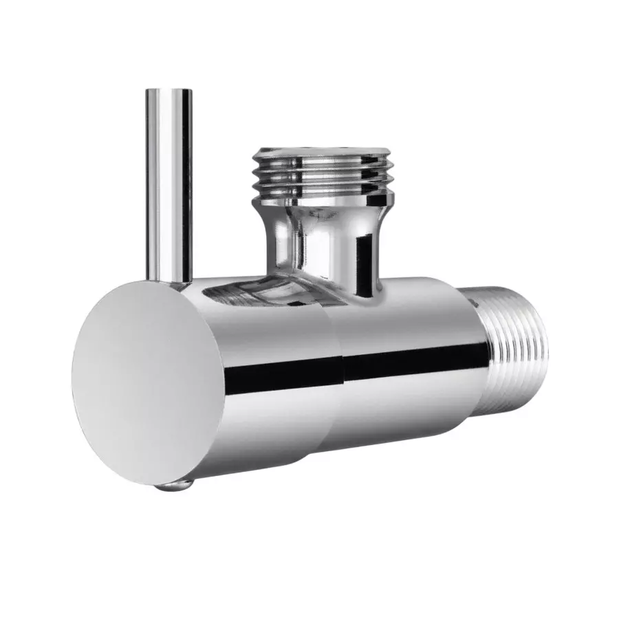 RN Angle Valve Wall Mounted Chrome Finish Brass 15 mm, RNBAV00002