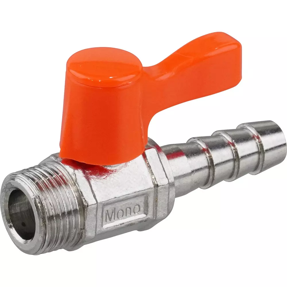 MonotaRO Small Ball Valve Hose Nipple Integrated Type, 32621723