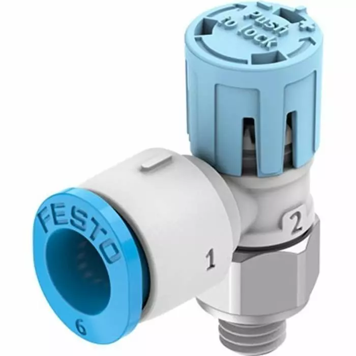 Festo Manual Pneumatic Relay Pneumatic Manual Control Valve VFOE Series, M5, 5 mm, VFOE-LS-T-M5-Q6-F1A