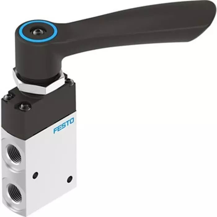 Festo Manual Pneumatic Relay Pneumatic Manual Control Valve VHEF Series, G 1/4, 4-Janin, VHEF-HT-B32-G14