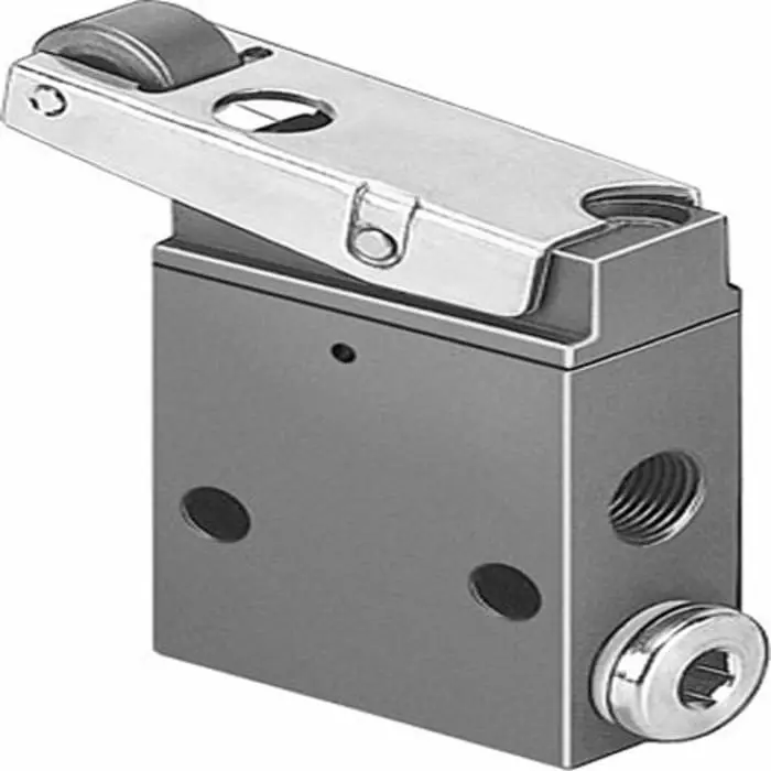 Festo Roller Lever 3/2 Way Valve, Monostable Mechanical Valve ROS Series, ROS-3-1/8
