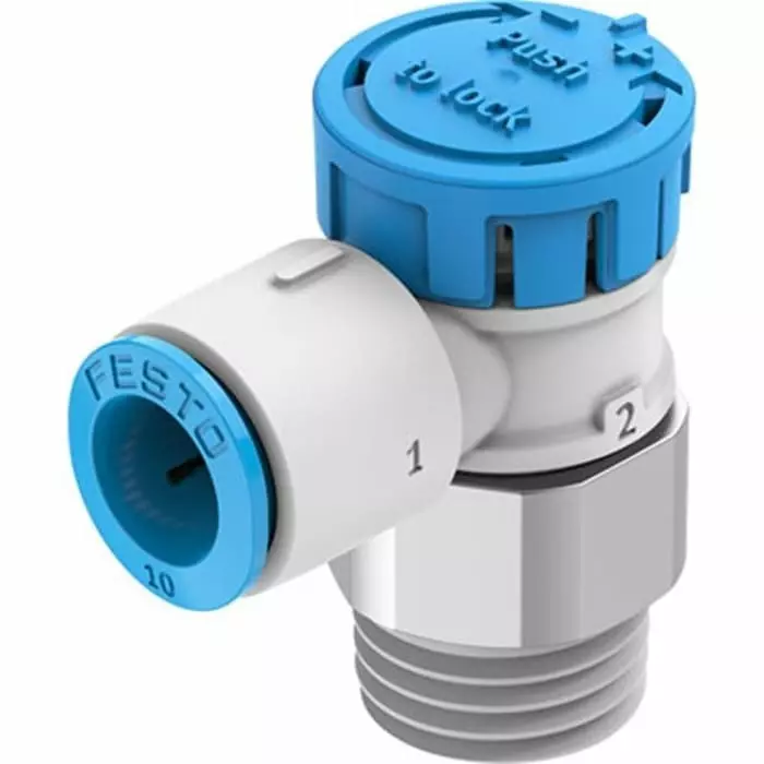 Festo Manual Pneumatic Relay Pneumatic Manual Control Valve VFOE Series, R 3/8, 8-Marin, VFOE-LE-T-R38-Q10-F1A