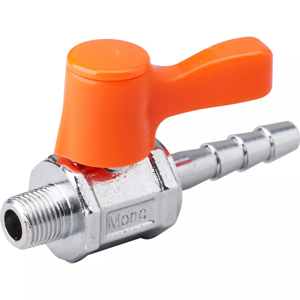 MonotaRO Small Ball Valve Hose Nipple Integrated Type, 32621696