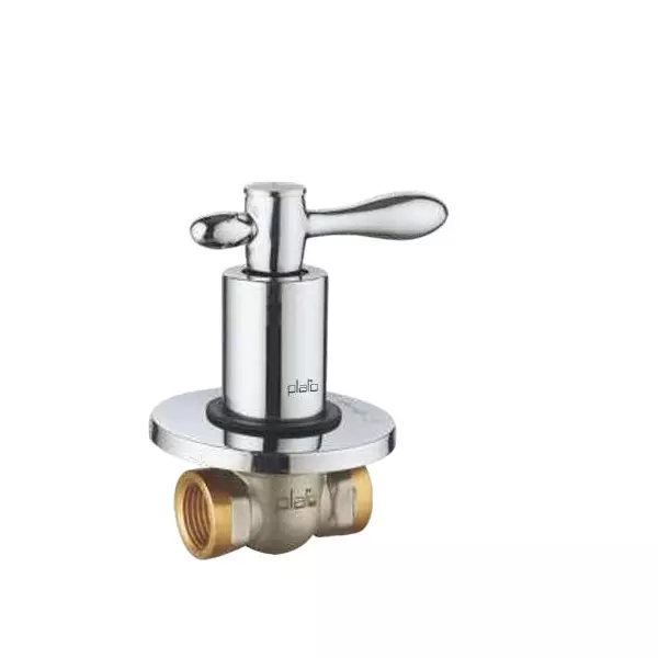 PLATO Control Valve Heavy Special Forged Brass Wall Mount Silver 15 mm, CTV 001
