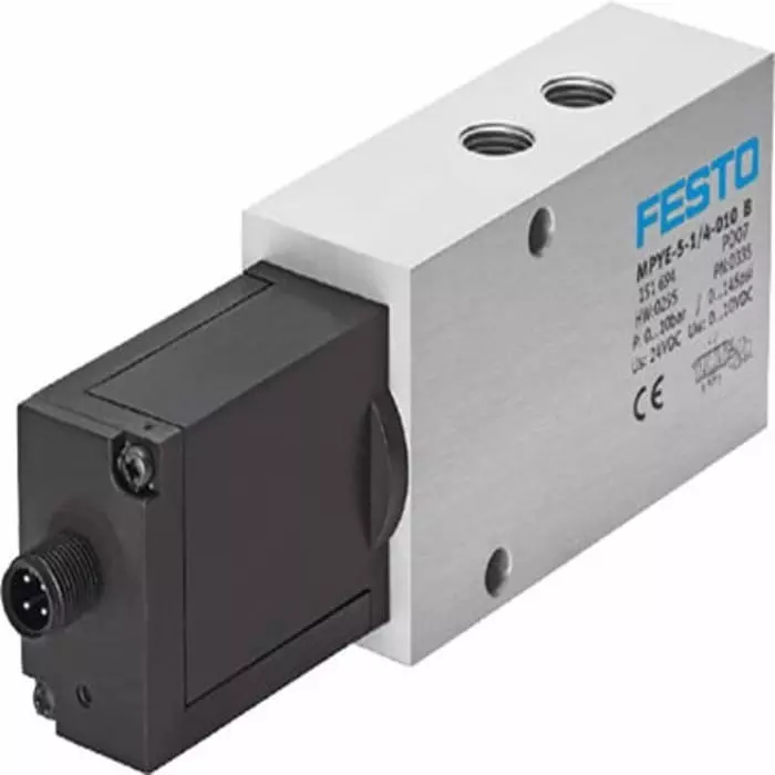 Festo 5/3 Closed Pneumatic Control Valve MPYE Series, Metric M5, M5, MPYE-5-M5-010-B