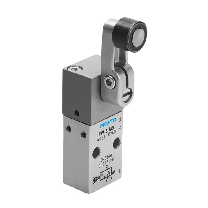 Festo Lever 3/2 Way Valve, Monostable Mechanical Valve RW Series, Metric M5, M5, RW-3-M5