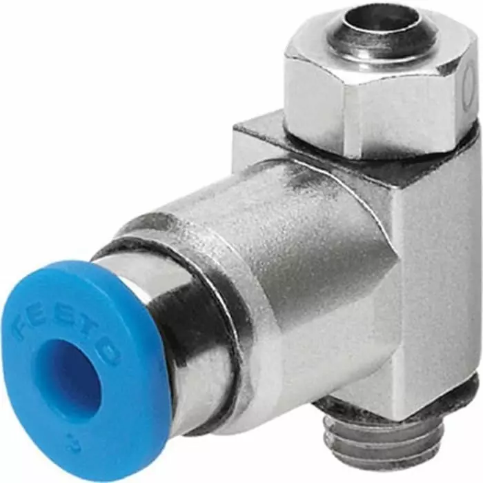 Festo Manual Flow Control Pneumatic Control Valve GRLO Series, Metric M3, M3, GRLO-M3-QS-3