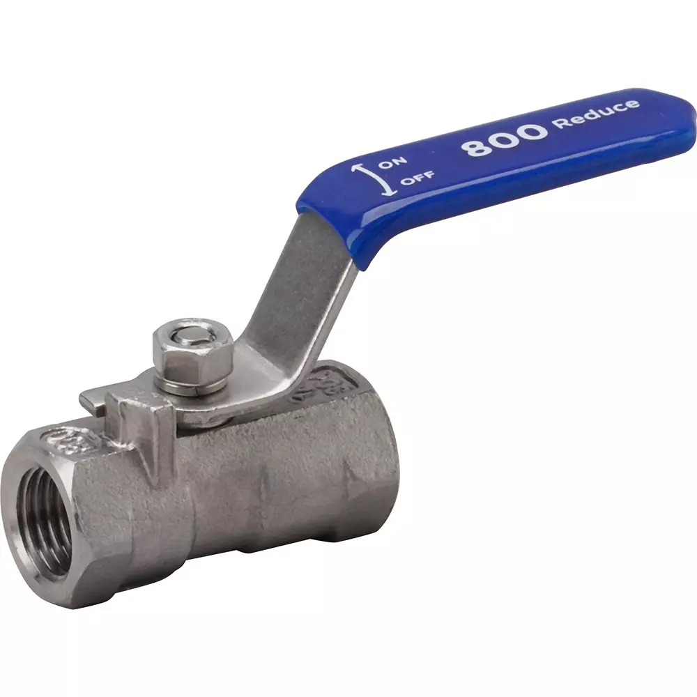 MonotaRO Ball Valve, Reduced Bore, Stainless Steel (SUS304), 800 Type, 48287297