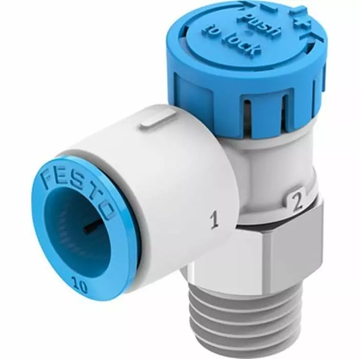 Festo Manual Pneumatic Relay Pneumatic Manual Control Valve VFOE Series, R 1/4, 1/4 inch, VFOE-LE-T-R14-Q10-F1A