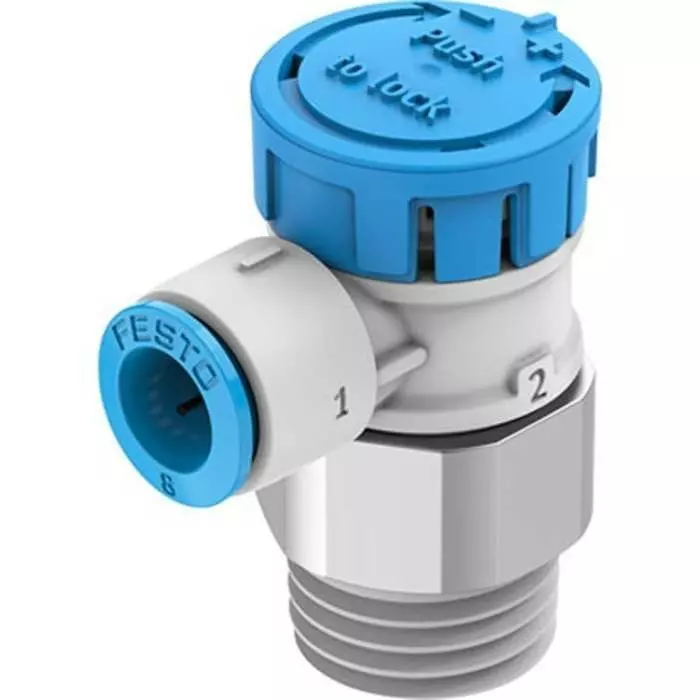 Festo Manual Pneumatic Relay Pneumatic Manual Control Valve VFOE Series, R 3/8, 3/8 inch, VFOE-LE-T-R38-Q8-F1A