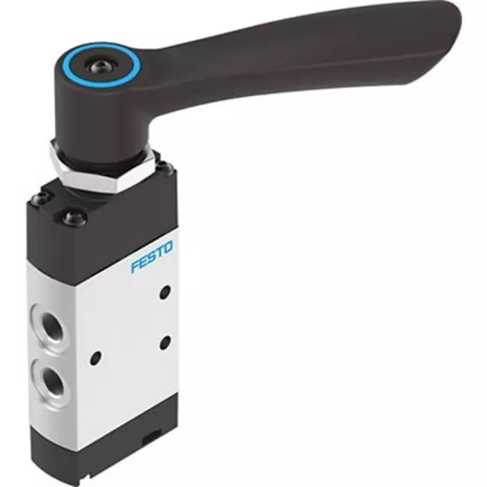 Festo Manual Pneumatic Relay Pneumatic Manual Control Valve VHEF Series, G 1/8, 1/8 inch, VHEF-H-P53C-M-G18