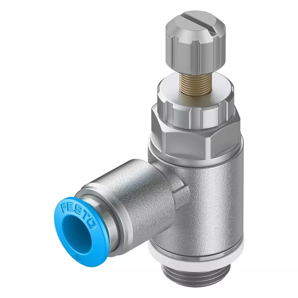 FESTO One-Way Flow Control Valve 0.02 Mpa - 1 Mpa Operating Pressure -10 °C - 60 °C Media Temperature, 534338