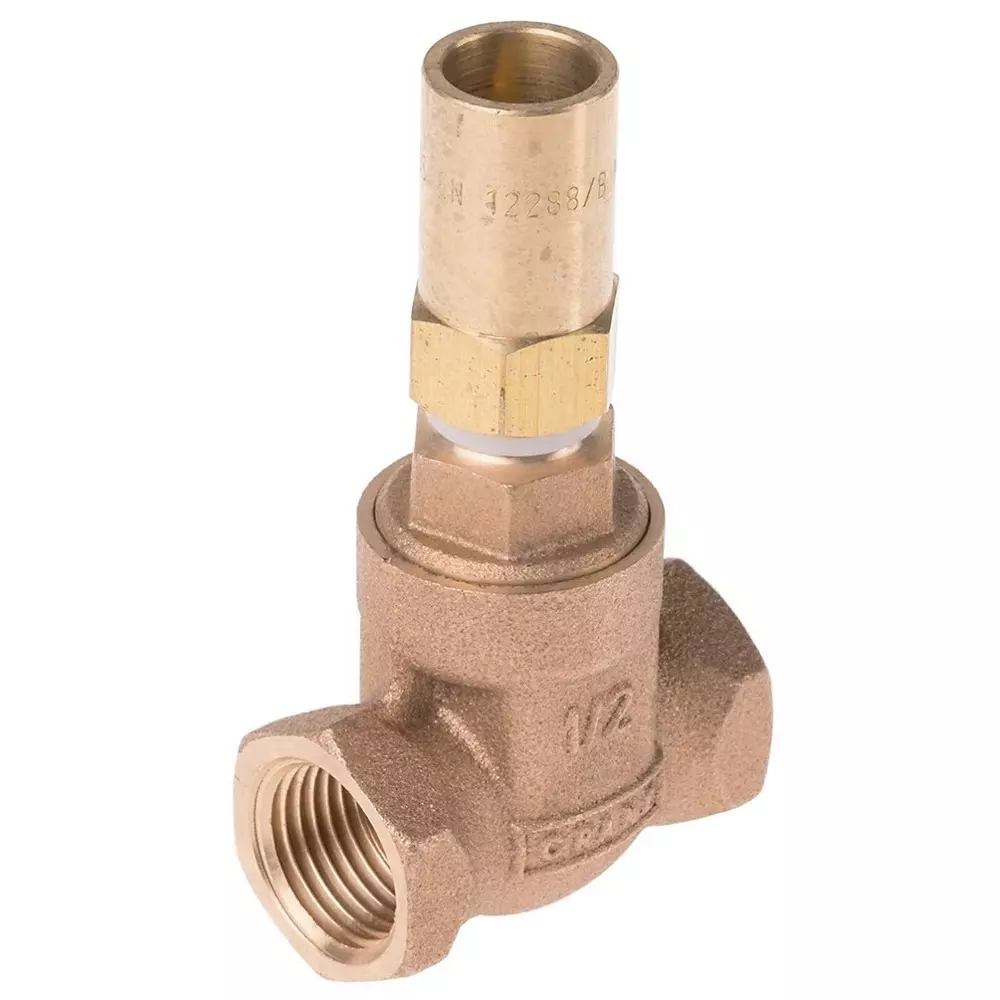 RS Pro Gate Valve, 1/2 inch Bronze with 73mm Handle Height
