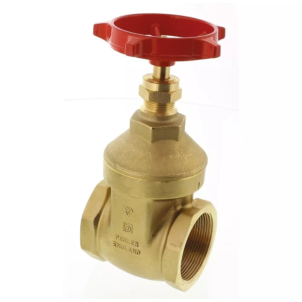 RS Pro Gate Valve, 2 inch Brass with 170mm Handle Height