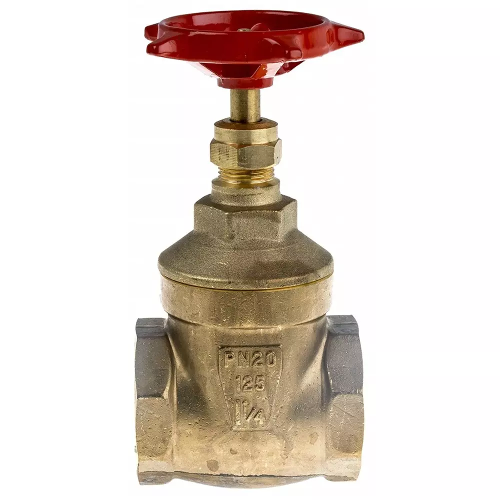 RS Pro Gate Valve, 1-1/4 inch Brass with 125mm Handle Height