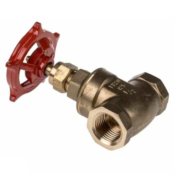 RS Pro Gate Valve, 1/2 inch Brass with 85mm Handle Height