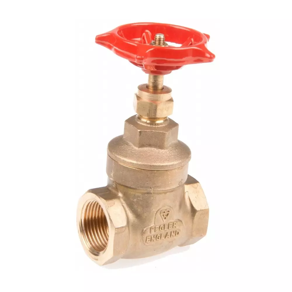 RS Pro Gate Valve, 3/4 inch Brass with 95mm Handle Height