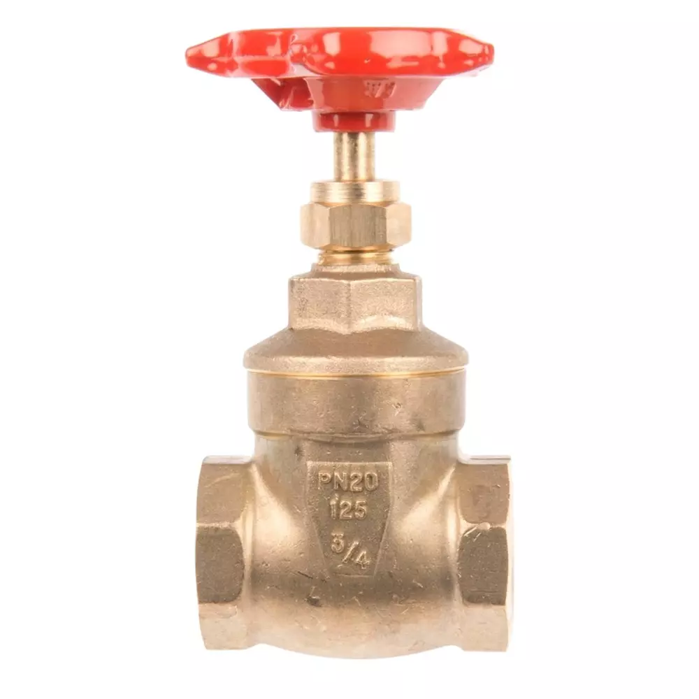 RS Pro Gate Valve, 3/4 inch Brass with 95mm Handle Height