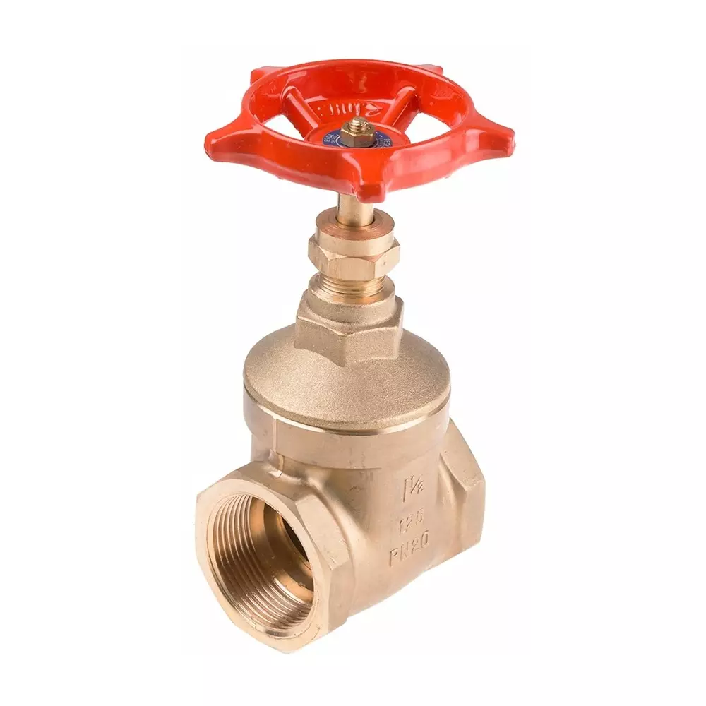 RS Pro Gate Valve, 1-1/2 inch Brass with 145mm Handle Height
