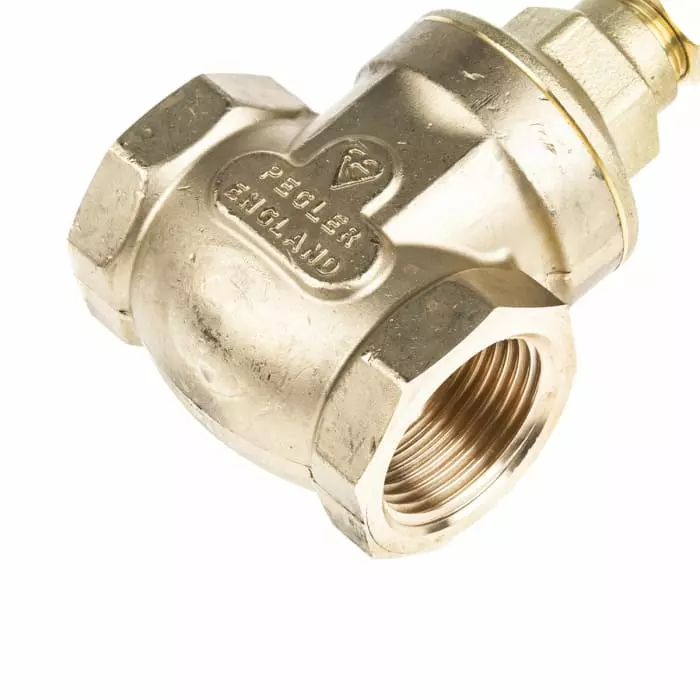 RS Pro Gate Valve, 1 inch Brass with 110mm Handle Height