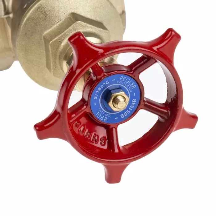 RS Pro Gate Valve, 1 inch Brass with 110mm Handle Height