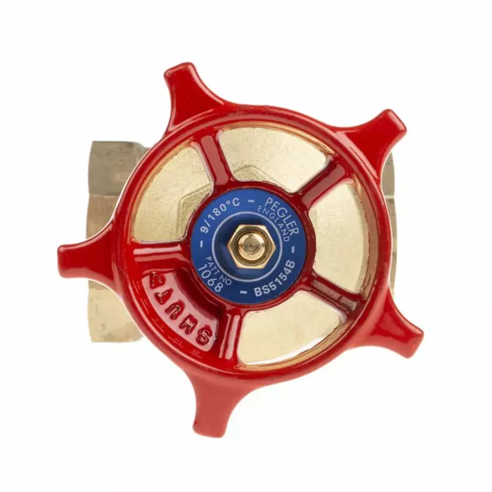 RS Pro Gate Valve, 1 inch Brass with 110mm Handle Height