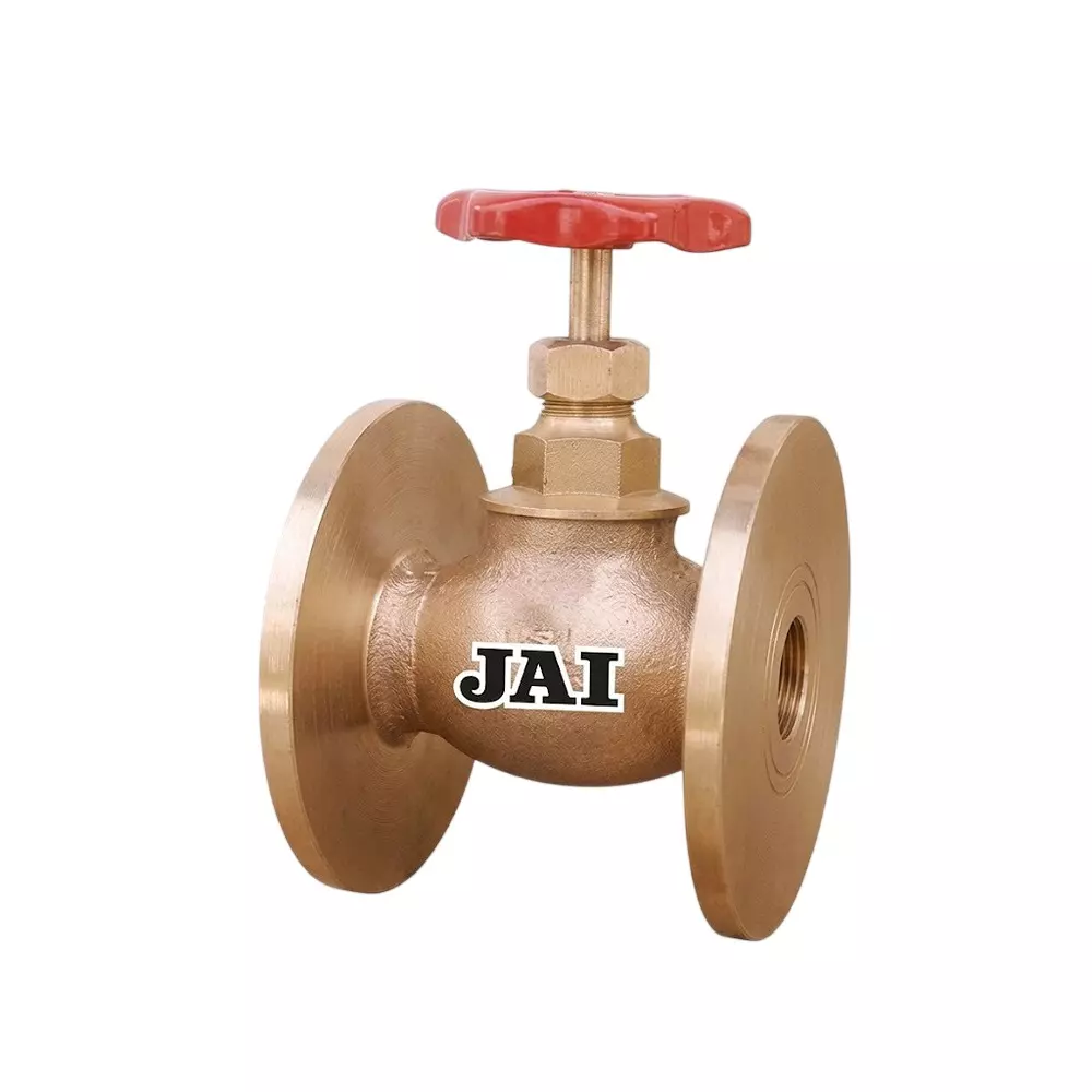 Jai Gun Metal Globe Valve Flanged Ends Connection Rising Spindle (Size Range : 15mm - 100mm)